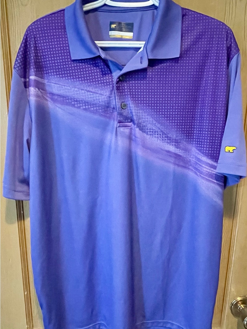 Jack Nicklaus StayDri Men's Large Purple Short Sleeve Golf Polo Shirt